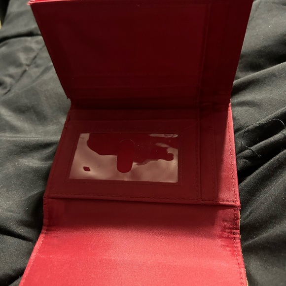 Last Chance Donating next week. Red jelly like wallet/trifold - Picture 2 of 2